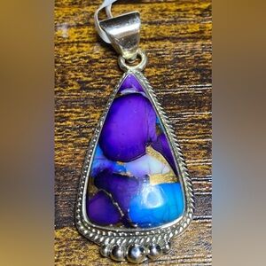 SOLD! Purple and Blue Teardrop Pendant